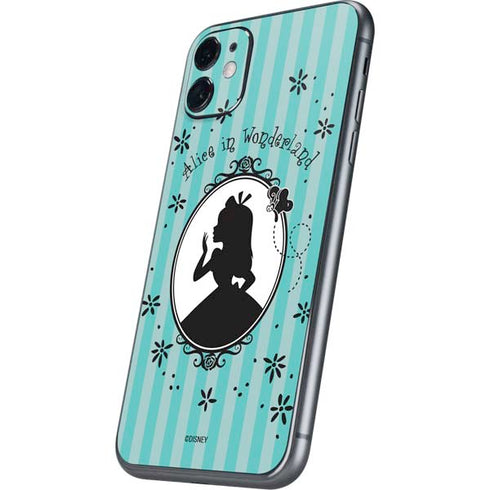 Disney Alice in Wonderland (animated) Silhouette in the Mirror iPhone 11 Skin